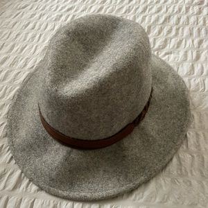 Gray Fall Wide Brim Hat